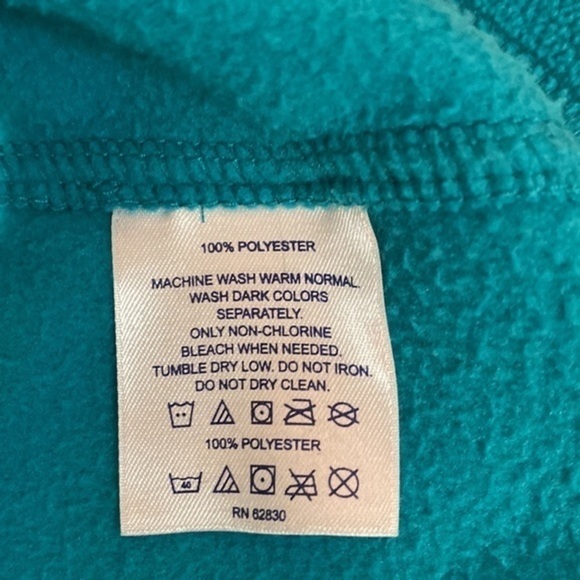 Lands’ End teal green lightweight 1/2 zip layering Polarfleece layering … - Picture 8 of 8